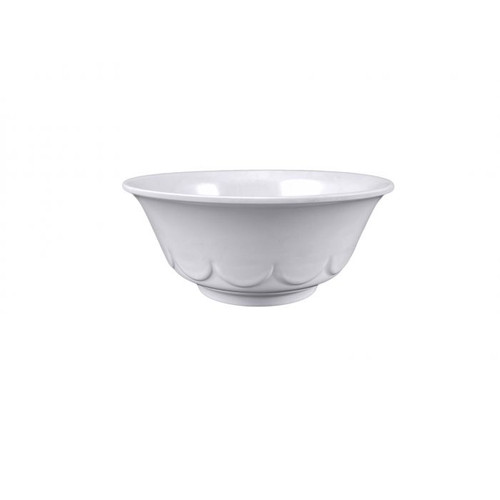 Thunder Group 5285TW 53 Oz. Imperial White Melamine Scalloped Bowl