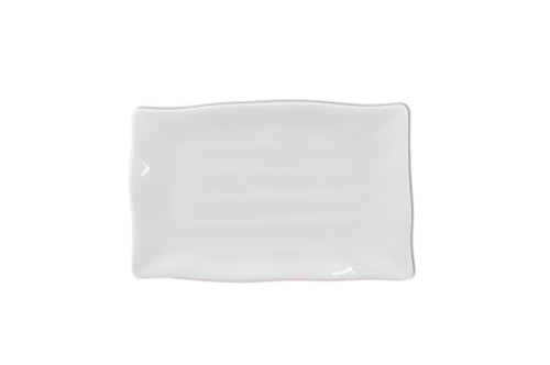 Thunder Group 24120WT 11.25" x 7.25" White Rectangular Melamine Classic Plate