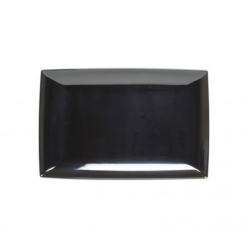 Thunder Group 47128BK 12.5" x 8" Black Rectangular Melamine Tray
