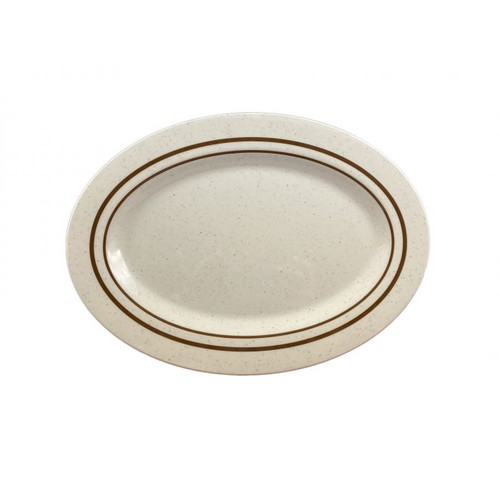 Thunder Group AD214AA 14" W x 10" D Melamine Oval Arcadia Platter