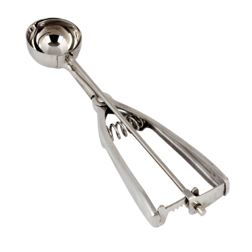 Thunder Group SLDA050 0.63 Oz. Stainless Steel Ambidextrous Twin Grip Handle Disher