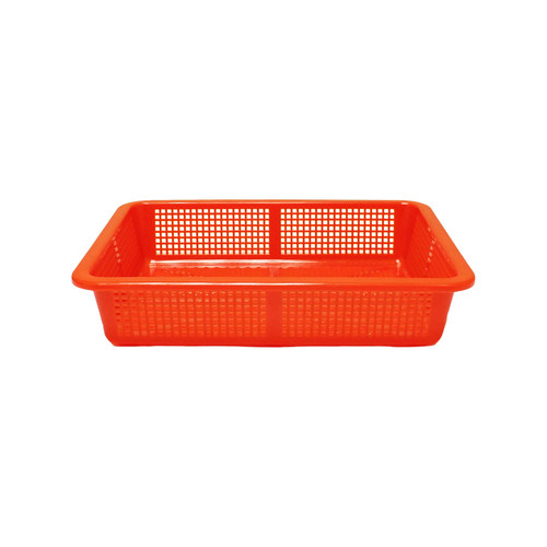 Thunder Group PLFB005 14.25" W x 11.25" D Plastic Rectangular Perforated Colander or Basket