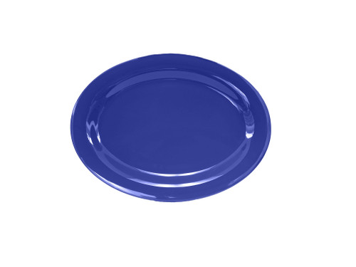 Thunder Group CR212BU 12" W x 9" D Purple Melamine Oval Platter