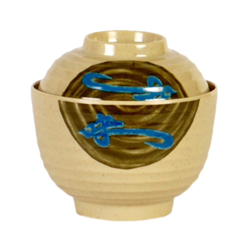 Thunder Group 3502J 9 Oz. Melamine Wei Miso Bowl with Lid