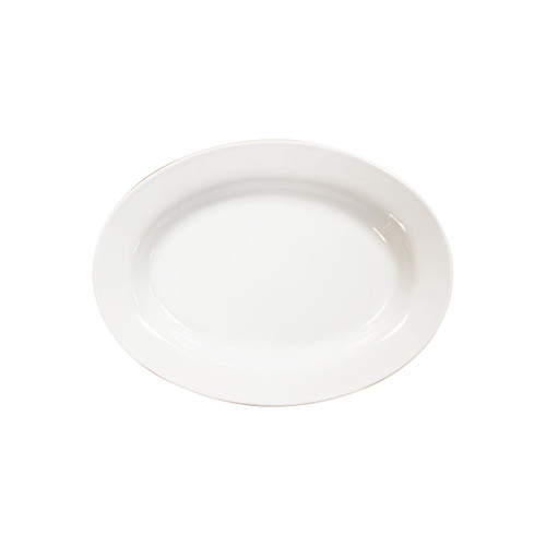 Thunder Group 2112TW 16 Oz. Imperial White Oval Melamine Platter