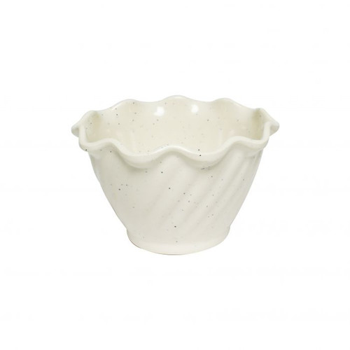 Thunder Group AD313WS 5 Oz. Melamine Scalloped Edge San Marino Dessert Dish