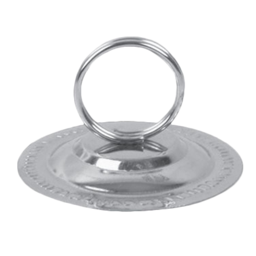 Thunder Group SLTWMH004 4" H Stainless Steel Ring Style Menu or Card Clip