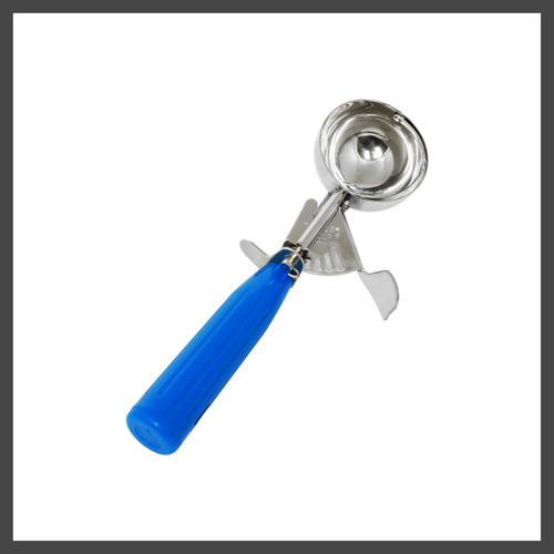 Thunder Group SLDS016 2 Oz. Blues Stainless Steel Plastic Handle Disher