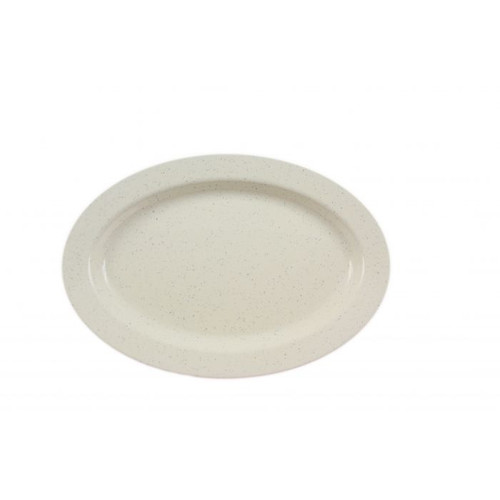 Thunder Group AD221WS 14 Oz. Melamine Oval San Marino Platter