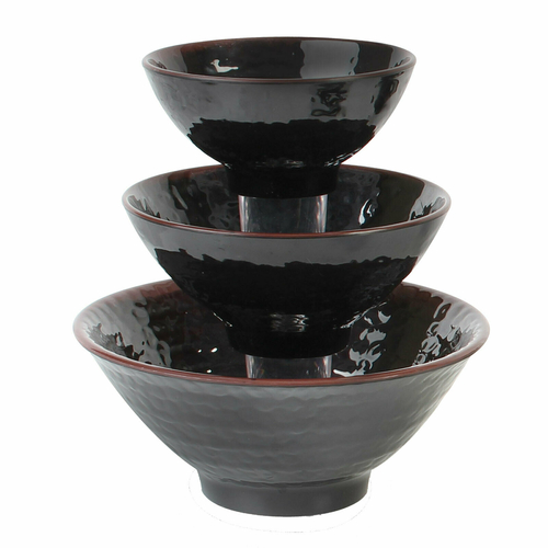 Thunder Group 5705TM 11 Oz. Melamine Round Tenmoku Rice Bowl