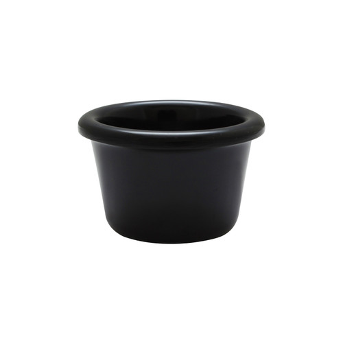 Thunder Group ML534BL1 1.5 Oz. Black Melamine Round Smooth Ramekin