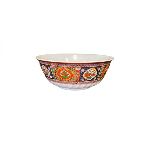 Thunder Group 5309TP 72 Oz. Melamine Peacock Swirl Bowl