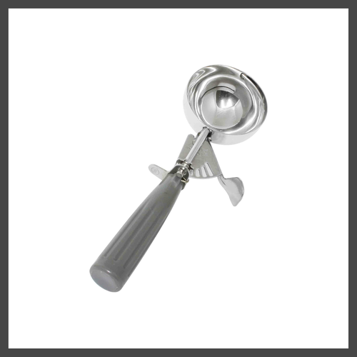 Thunder Group SLDS008 4 Oz. Gray Stainless Steel Plastic Handle Disher