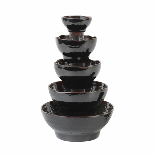 Thunder Group 3708TM 38.5 Oz. Melamine Tenmoku Wave Soup Bowl