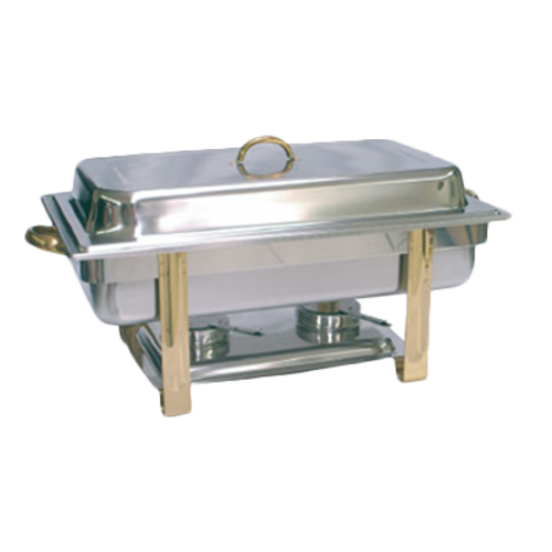 Thunder Group SLRCF0833GH 8 Qt. Stainless Steel Lift-Off Cover Oblong Chafer