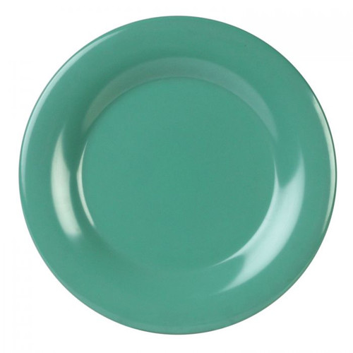 Thunder Group CR007GR 7.63" Dia. Green Melamine Round Wide Rim Plate