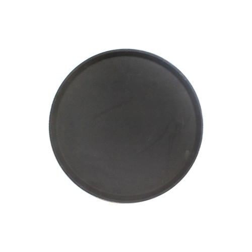 Thunder Group PLFT1100BK 11" Dia. Black Fiberglass Round Serving Tray