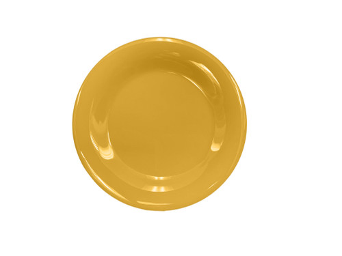 Thunder Group CR006YW 6.5" Dia. Yellow Melamine Round Wide Rim Plate