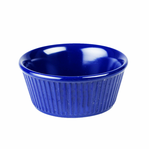 Thunder Group ML533CB1 3.5 Oz. Cobalt Blue Melamine Round Fluted Ramekin