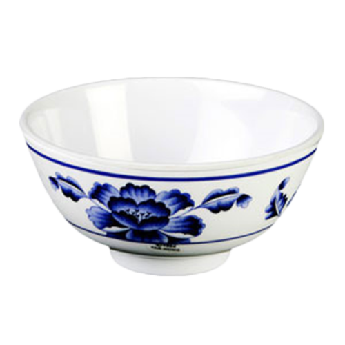 Thunder Group 3004TB 12 Oz. Melamine Lotus Round Rice Bowl