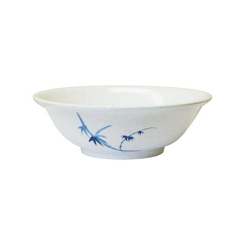 Thunder Group 5060BB 22 Oz. Melamine Blue Bamboo Round Rimless Bowl