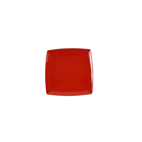 Thunder Group 29010PR 10" x 10" Pure Red Square Melamine Classic Plate