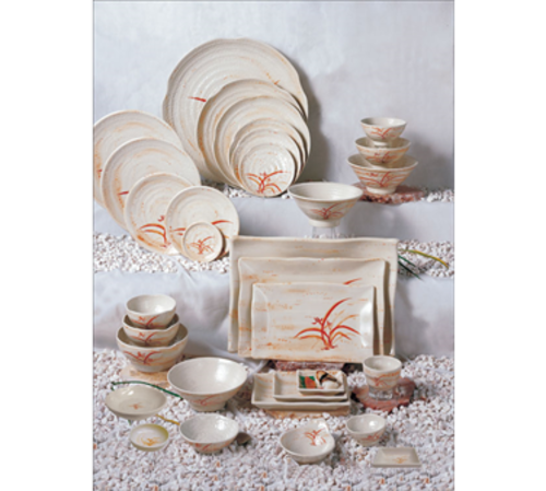 Thunder Group 3703 2 Oz. Gold Orchid Melamine Sauce Bowl