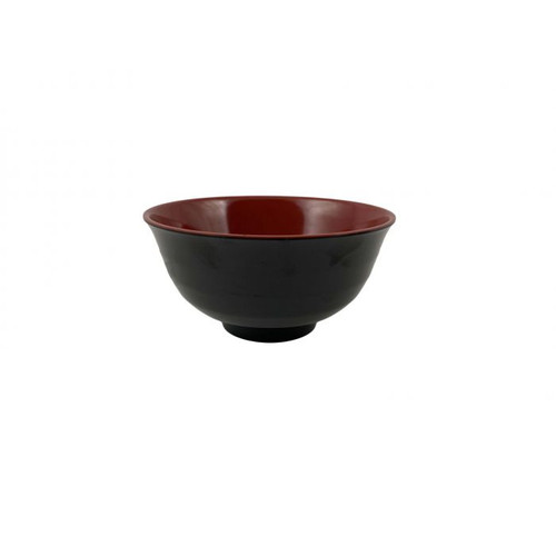 Thunder Group 5560JBR 24 Oz. Two Tone Melamine Round Donburi or Soba Soup Bowl