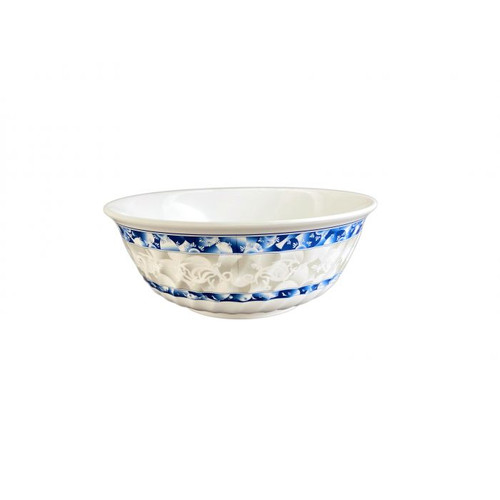 Thunder Group 5309DL 72 Oz. Melamine Blue Dragon Swirl Bowl