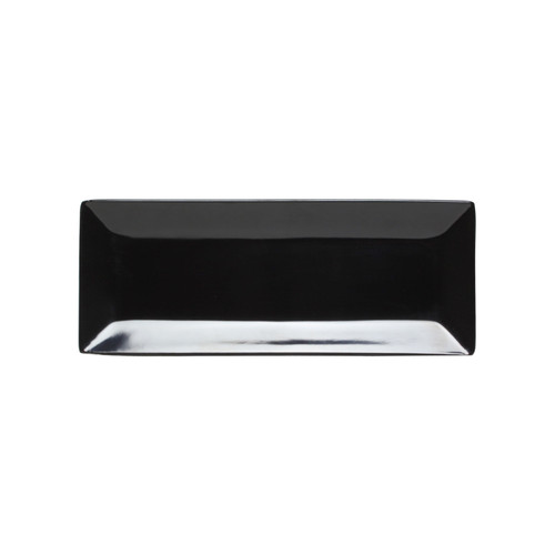Thunder Group 29110BK 10.25" x 4" 6" Black Rectangular Melamine Classic Plate