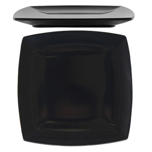 Thunder Group 29012BK 12" x 12" Black Square Melamine Classic Plate