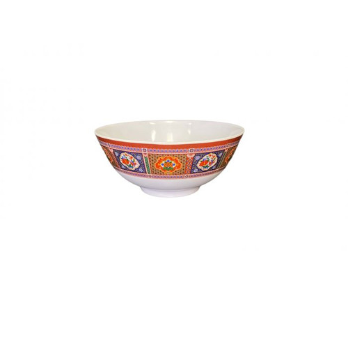 Thunder Group 5208TP 56 Oz. Melamine Peacock Round Rice Bowl