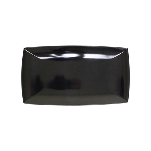 Thunder Group 49095BK 9.5" x 5.25" Black Rectangular Melamine Tray