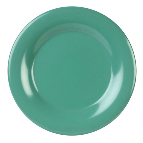 Thunder Group CR009GR 9.25" Dia. Green Melamine Round Wide Rim Plate