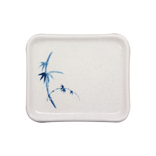 Thunder Group 1201BB 4.75" W x 4.25" D Blue Bamboo Melamine Plate