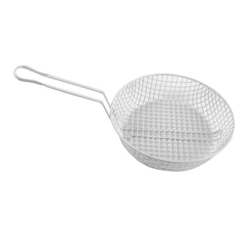 Thunder Group PLBB010C 10" Dia. X 3" D Wire Steel Round Coarse Mesh Breading Basket
