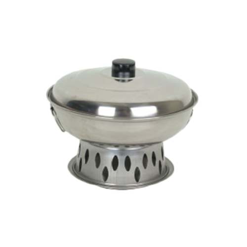 Thunder Group SLAL04A Stainless Steel Lift-Off Cover Round Wok Chafer Set