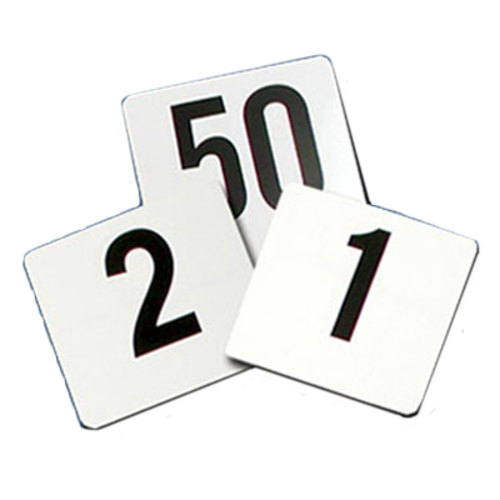 Thunder Group PLTN4100 4" x 4" Plastic Table 1 to 100 Number Cards