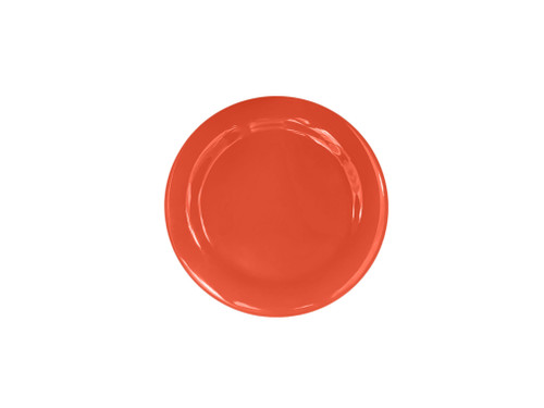 Thunder Group CR110RD 10.5" Dia. Orange Melamine Round Narrow Rim Plate