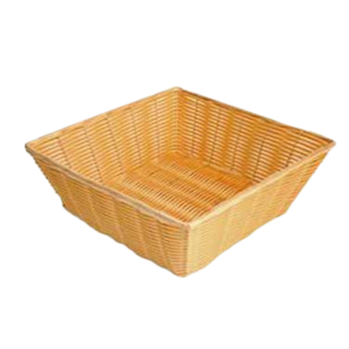 Thunder Group PLBN1313T 4.5" H x 13" W x 13" D Natural Tan Polypropylene Handwoven Square Basket