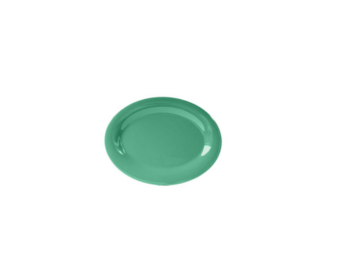 Thunder Group CR209GR 9.5" W x 7.25" D Green Melamine Oval Platter