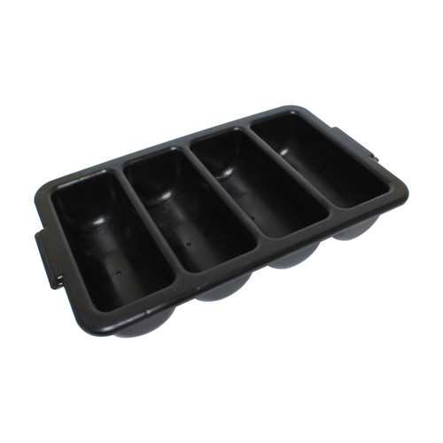 Thunder Group PLFCCB001B Black Polypropylene Cutlery Box