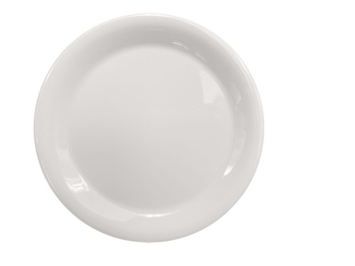 Thunder Group CR109V 9" Dia. Ivory Melamine Round Narrow Rim Plate