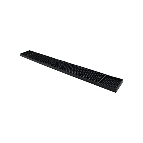 Thunder Group PLBM027BL 3.25" W x 27" H Black Plastic Non-Slip Bar Mat