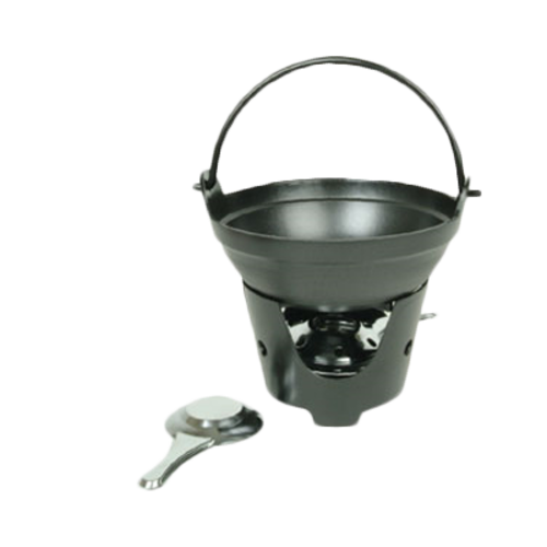 Thunder Group IRPA004 32 Oz. Aluminum Round with Swing Handle Japanese Shabu Shabu Bowl