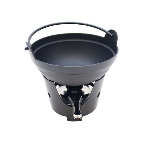 Thunder Group IRPA004 32 Oz. Aluminum Round with Swing Handle Japanese Shabu Shabu Bowl