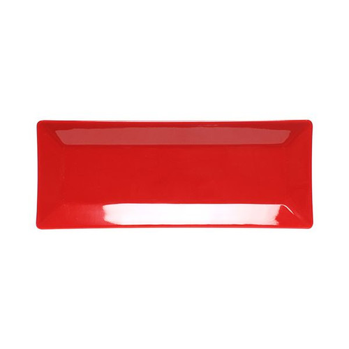 Thunder Group 29110PR 10.25" x 4" Pure Red Rectangular Melamine Classic Plate