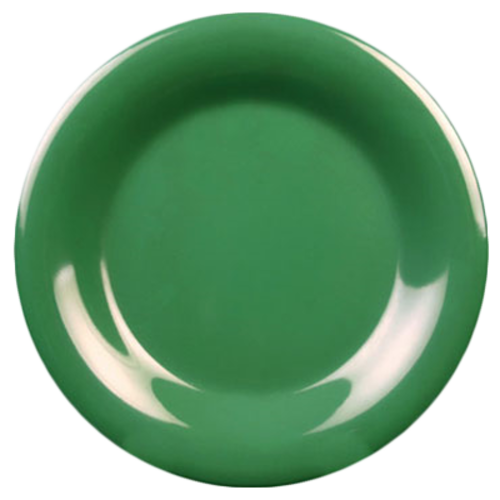 Thunder Group CR006GR 6.5" Dia. Green Melamine Round Wide Rim Plate