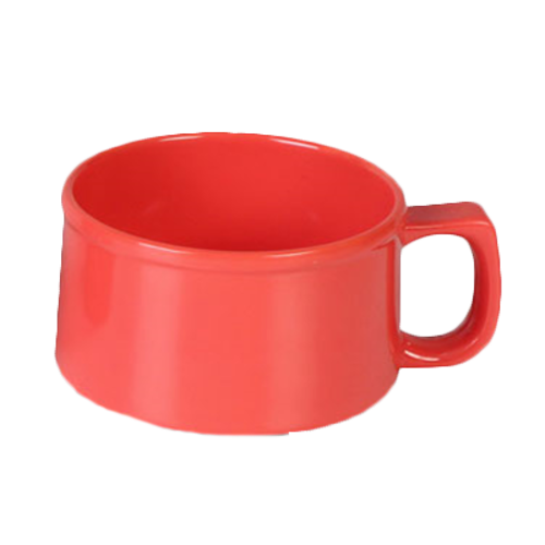 Thunder Group CR9016RD 10 Oz. Orange Melamine Soup Mug with C-Handle