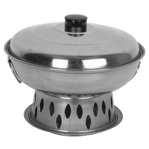 Thunder Group SLAL01A Stainless Steel Lift-Off Cover Round Wok Chafer Set
